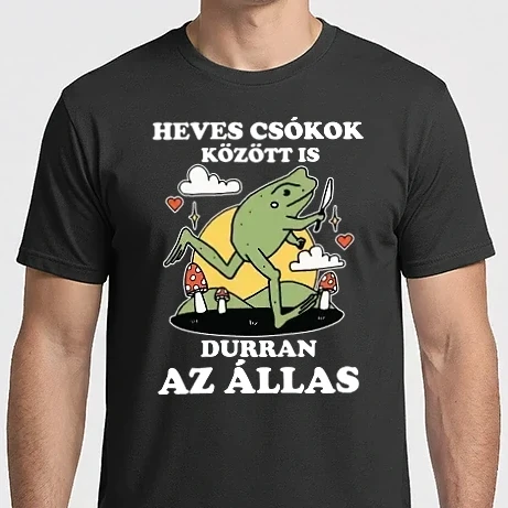 Férfi Imperial póló - Heves csókok között is durran az állas Béka