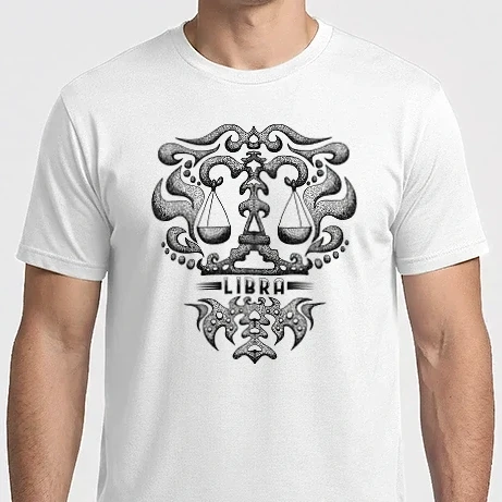 Férfi Imperial póló - Vintage zodiac libra