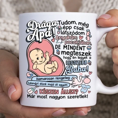 Fehér bögre - Drága apa