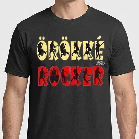 Férfi Imperial póló - Örökké Rocker Sziluett