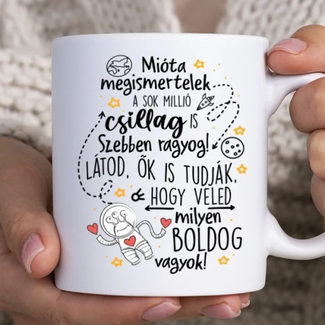 Fehér bögre - Millió csillag