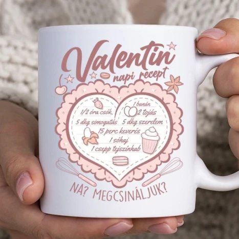 Fehér bögre - Valentin napi recept