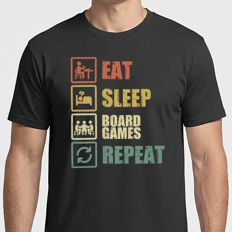 Férfi Imperial póló - Eat sleep Board Game repeat