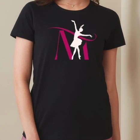 Női prémium kerek nyakú póló  - Mademoiselle Tánc és Sport Egyesület Logo