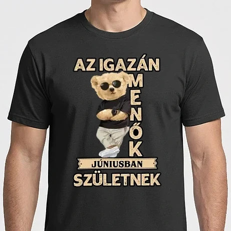 Férfi Imperial póló - Menő Maci szülinap JÚNIUS