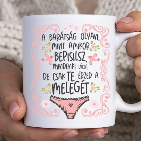 Fehér bögre - Csak te érzed a melegét