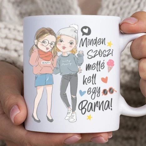 Fehér bögre - Minden szőke mellé kell egy barna