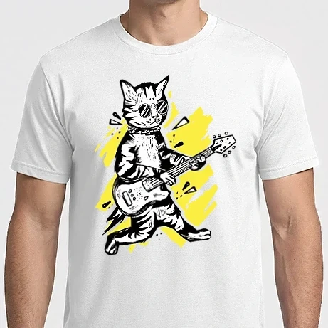 Férfi Imperial póló - Cica gitárral
