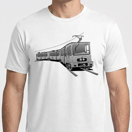 Férfi Imperial póló - Kisföldalatti - FAV csuklós motorkocsi (szürke)
