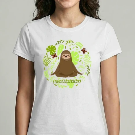 Női Imperial póló - Sloth meditation