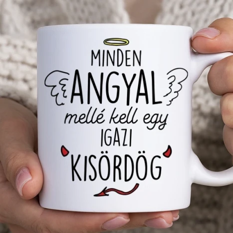 Fehér bögre - Angyal és kisördög barátság