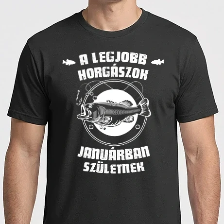 Férfi Imperial póló - A legjobb horgászok januárban születnek