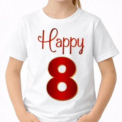 Uniszex gyerek Póló - Happy 8