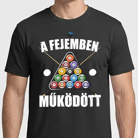 Férfi Imperial póló - A fejemben működött Biliárd