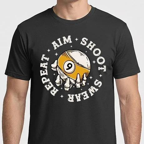 Férfi Imperial póló - Aim Shoot Swear Repeat Billiard