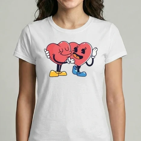 Női Imperial póló - Valentin napi szívek