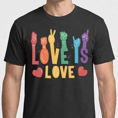 Férfi Imperial póló - Love is love LGBTQ szerelem