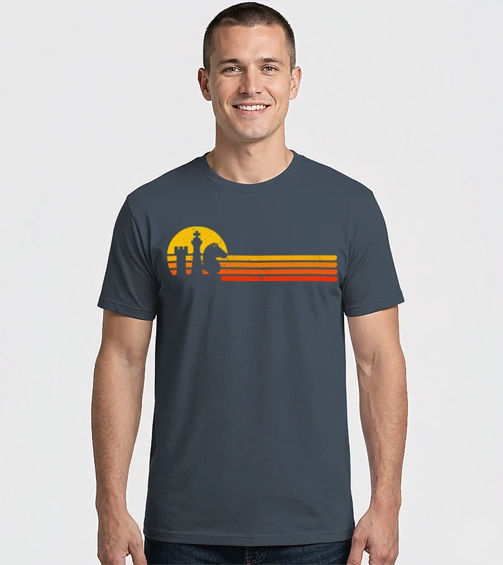 Vintage chesss sunset – Férfi Imperial póló