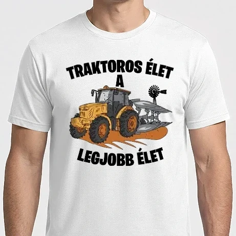 Férfi Imperial póló - Traktoros élet a legjobb élet