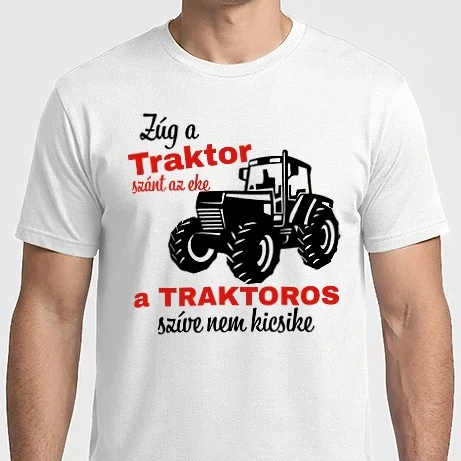Férfi Imperial póló - Zúg a traktor szánt az eke