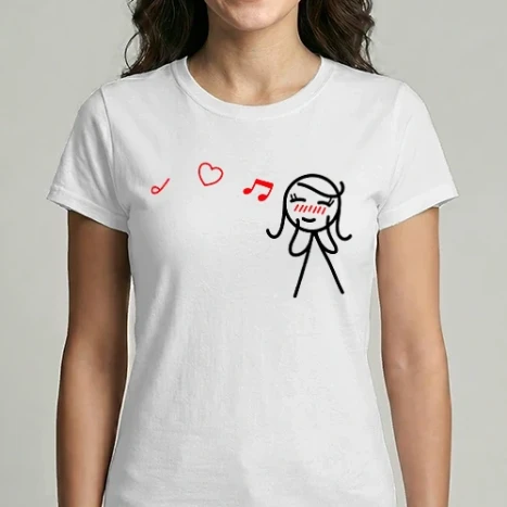 Női Imperial póló - Szerelmes zene lányos