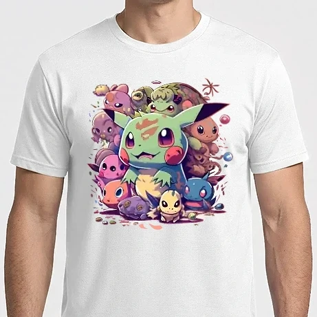 Férfi Imperial póló - Pokémon stílusú minta _02