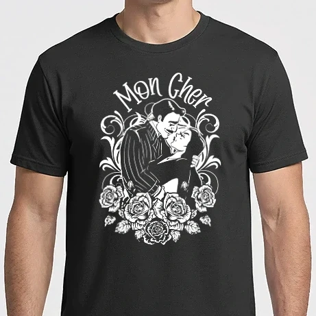 Férfi Imperial póló - Addams family páros Morticia és Gomez Mon cher