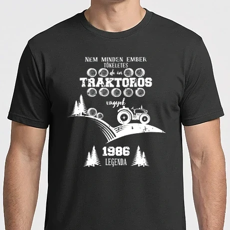 Férfi Imperial póló - Nem minden ember tökéletes, de én traktoros vagyok 1986