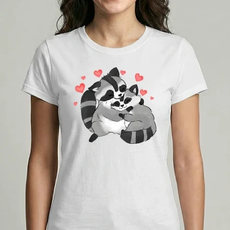 Női Imperial póló - Szerelmes mosómedvék