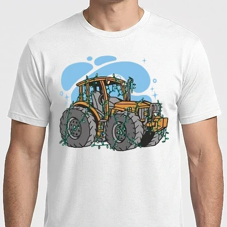 Férfi Imperial póló - Karácsonyi traktor