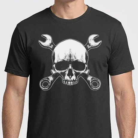 Férfi Imperial póló - Koponya és szerszámok Skull tool sötét alaphoz