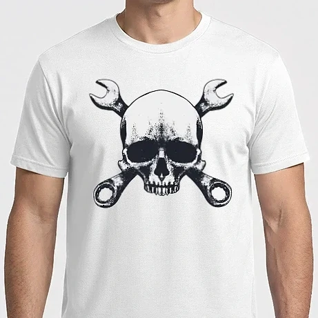 Férfi Imperial póló - Koponya és szerszámok Skull tool