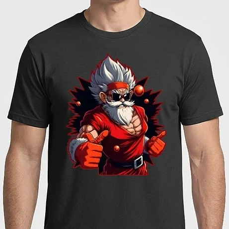 Férfi Imperial póló - Son Goku Santa Claus