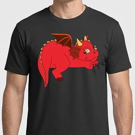 Férfi Imperial póló - Red fat dinosaur