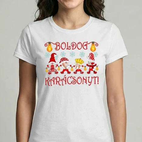 Női Imperial póló - Boldog Karácsonyt Manó Csajok