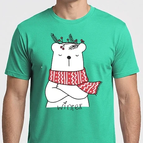 Férfi Imperial póló - polar bear winter