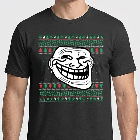 Férfi Imperial póló - Troll Face karácsony