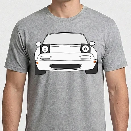Férfi Imperial póló - Mazda Miata MX-5 NA fehér