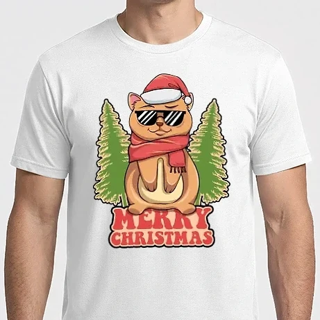 Férfi Imperial póló - Merry Christmas Cat