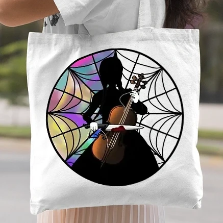 Vászontáska - Wednesday Addams Cello - Enid room