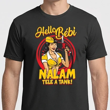 Férfi Imperial póló - Helló Bébi nálam tele a tank