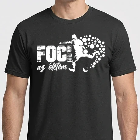 Férfi Imperial póló - foci az életem fehér