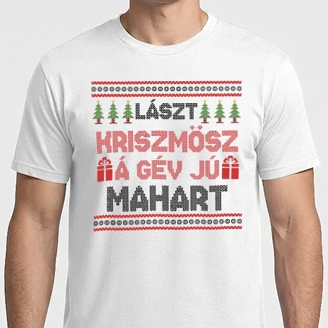 Férfi Imperial póló - Lászt kriszmösz á gév jú mahart karácsonyi póló