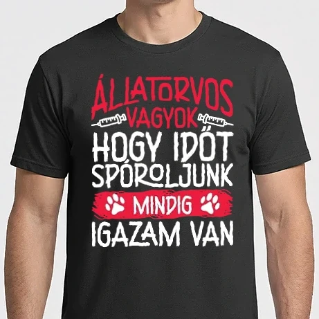 Férfi Imperial póló - Állatorvos vagyok mindig igazam van