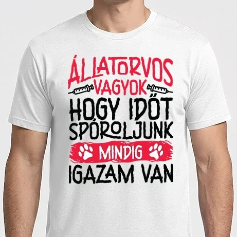 Férfi Imperial póló - Állatorvos vagyok mindig igazam van