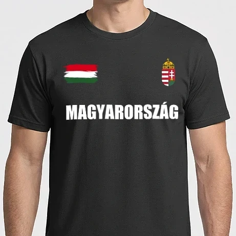 Férfi Imperial póló - Magyarország címer és zászló