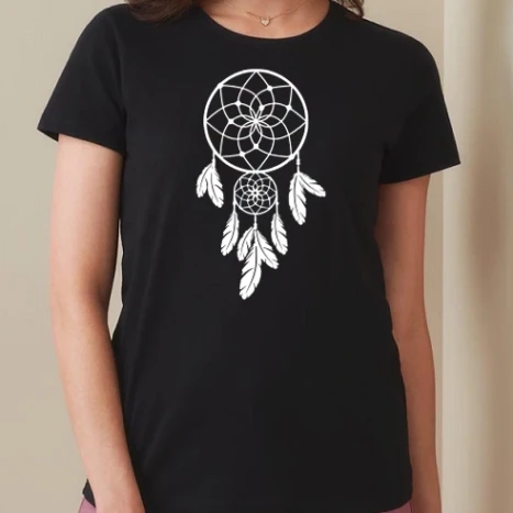 Női prémium kerek nyakú póló  - Dreamcatcher