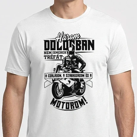 Férfi Imperial póló - Három dologban nem ismerek tréfát motoros