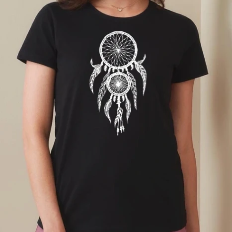 Női prémium kerek nyakú póló  - dreamcatcher