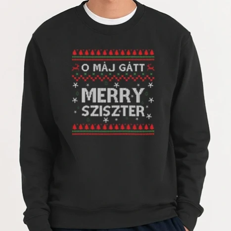 Férfi kerek nyakú pulóver - Merry Sziszter